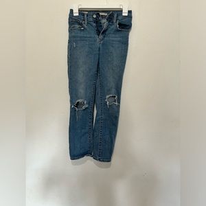 LEVIS High Rise Straight Crop Jeans